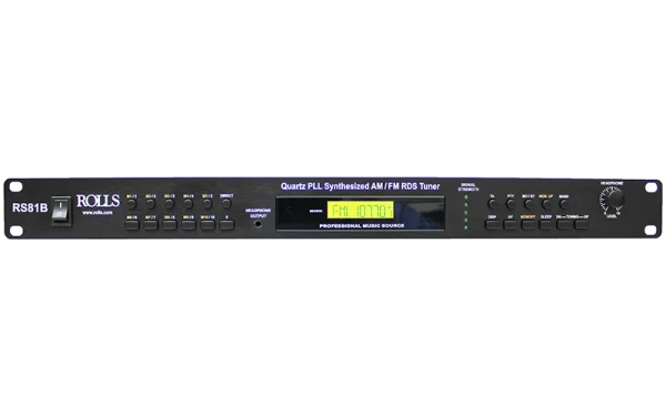 The Rolls RS81B is a state-of-the-art Phase Lock Loop digital AM/FM Tuner designed to meet the requirements of professional environments.