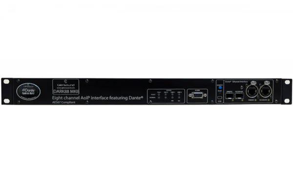 The Glensound DARK88 MKII is a versatile, professional Dante audio interface designed to seamlessly integrate into modern broadcast studio environments.