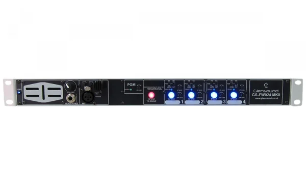 The Glensound GS-FW024 MKII is a hugely versatile 4-wire talkback unit, ideal for the communication hub of small OB vans and small studios.
