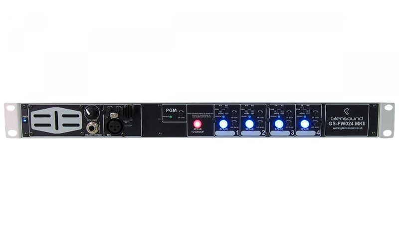 The Glensound GS-FW024 MKII is a hugely versatile 4-wire talkback unit, ideal for the communication hub of small OB vans and small studios.