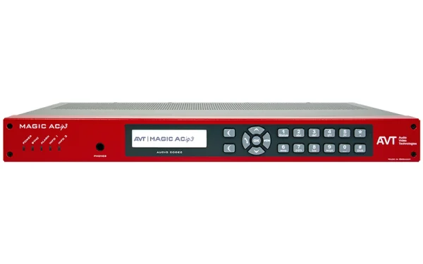 AVT MAGIC ACip3 Triple-Channel IP Audio Codec – 1U Rack Unit Front Panel