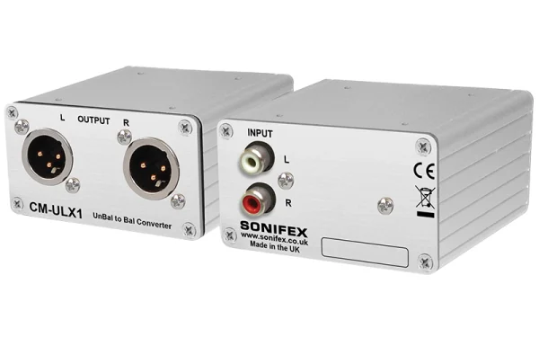 The Sonifex CM-ULX1 is a passive version of the RB-UL1, and provides you with an alternative to wiring an unbalanced output directly into a balanced input.