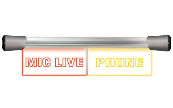 The Sonifex LD-40F2MCL-PHN SignalLED range of illuminated RGB LED signs are a new range of signs designed for outside recording, on-air & production studios.