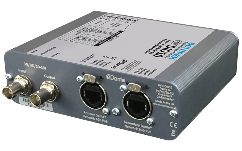 Sonifex AVN-DIO10 Dante to analog stereo output interface