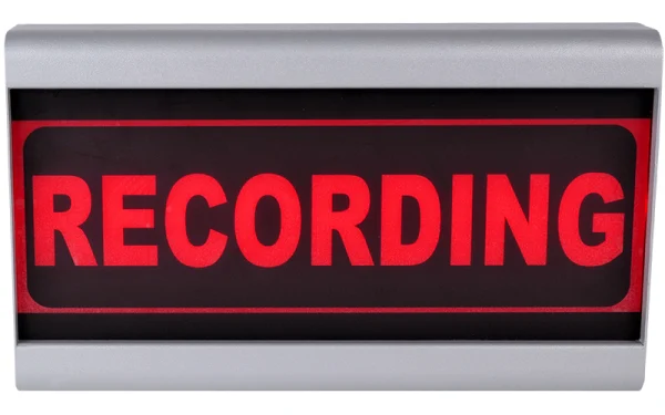 The D&R RECORDING Light is a professional indicator for studio use, perfect for signaling when recording is in progress.