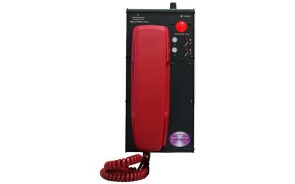 The user of the handset on the Glensound Beatrice P2 unit can listen to two audio feeds from the network and send two audio channels out onto the network.