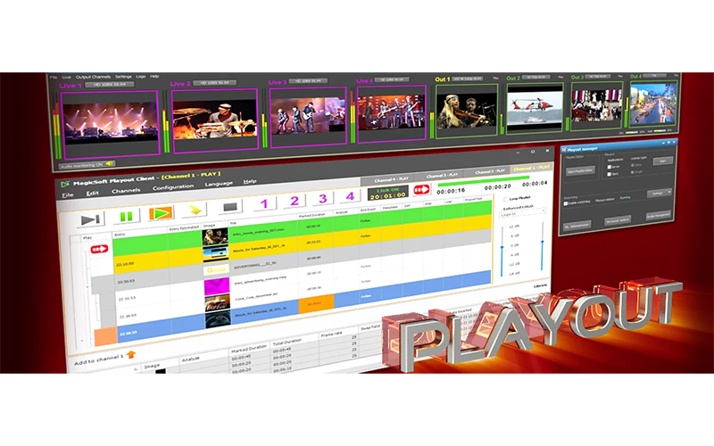The Magicsoft Playout is a powerful and reliable broadcast automation software designed for TV stations, streaming platforms, and content providers.