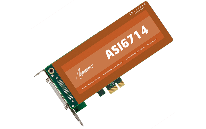 AudioScience ASI6714 low profile PCI-Express sound card