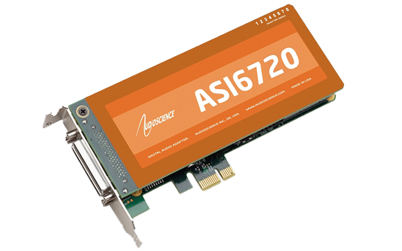 AudioScience ASI6720 PCIe Sound Card | Low Profile Broadcast Audio
