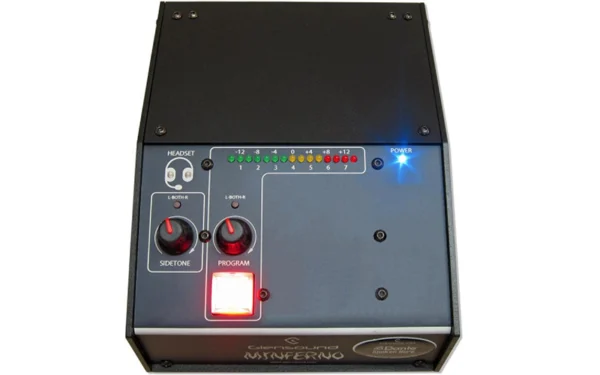 The Glensound MinFerno is a new, smaller, and even easier to use version of our exceptionally popular Inferno network audio commentary box.