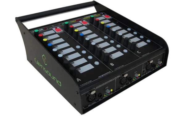 The Glensound Paradiso Lite is designed for a single commentator or announcer to use, and provides a commentary mic amp and compressor limiter circuit.