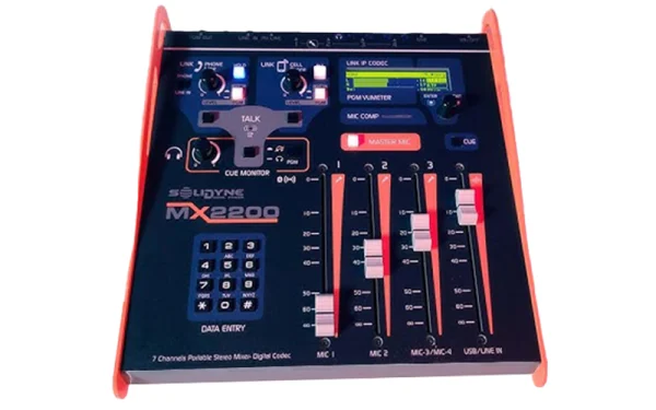 The Solidyne MX2200 is a cutting-edge digital audio mixer, designed for professional radio stations, TV broadcasting, podcasting, and live sound applications.