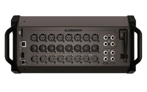 The Allen & Heath CQ-20B is the highest channel-count mixer in the range and is controlled via the free CQ MixPad app.
