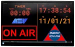 The AEV Studio Watch Timer is an ideal and elegant accessory designed specifically for OnAir and Recorder Studios.