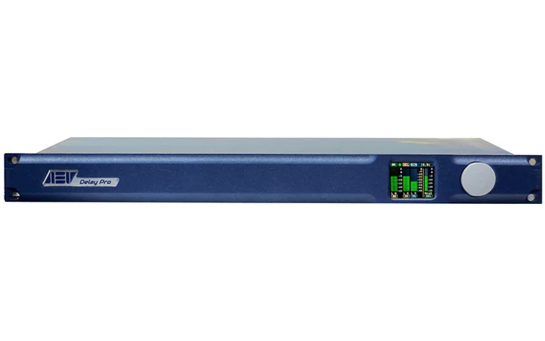 The AEV Delay Pro is a professional-grade broadcast audio profanity delay system, designed to prevent unwanted content during live broadcasts.