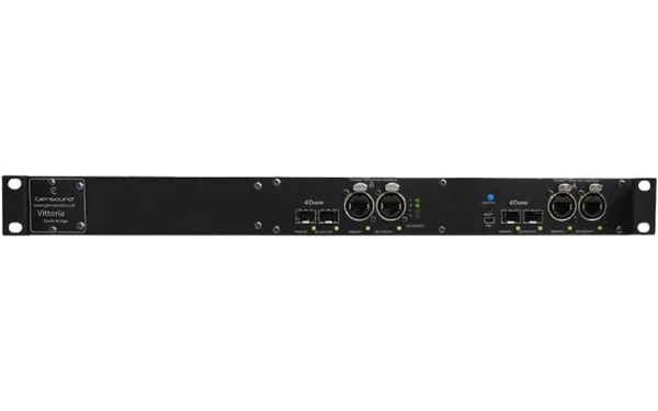 The Glensound Vittoria 64 RR is a 64-channel Ravenna® to Ravenna® network bridge, designed for high-quality audio routing and seamless interconnectivity.