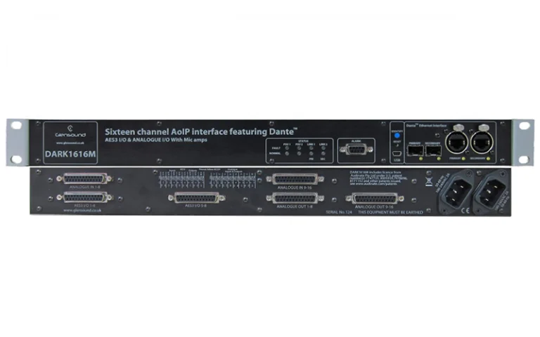 The Glensound DARK1616M is a versatile and powerful network audio interface designed for professional broadcast, live sound, and studio applications.