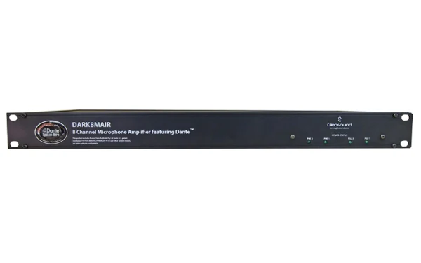 The Glensound DARK8MAIR (Microphone Analogue Input Rackmount) is a very powerful Dante/ AES67 network audio interface, in a robust stage box/ throw down style.