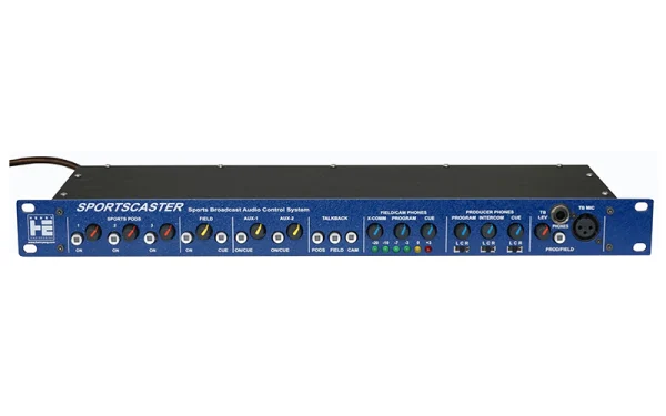 The Henry Engineering SPORTSCASTER is an audio control system for managing the audio portion of a sporting event radio or video broadcast.