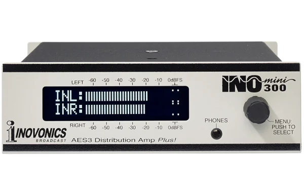 The Inovonics 300 is a compact, DSP-based 1x3 Distribution Amplifier specifically for AES digital audio.