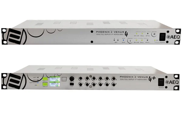AEQ Venus 4 | Dual Stereo IP Audio Codec for Broadcast Applications